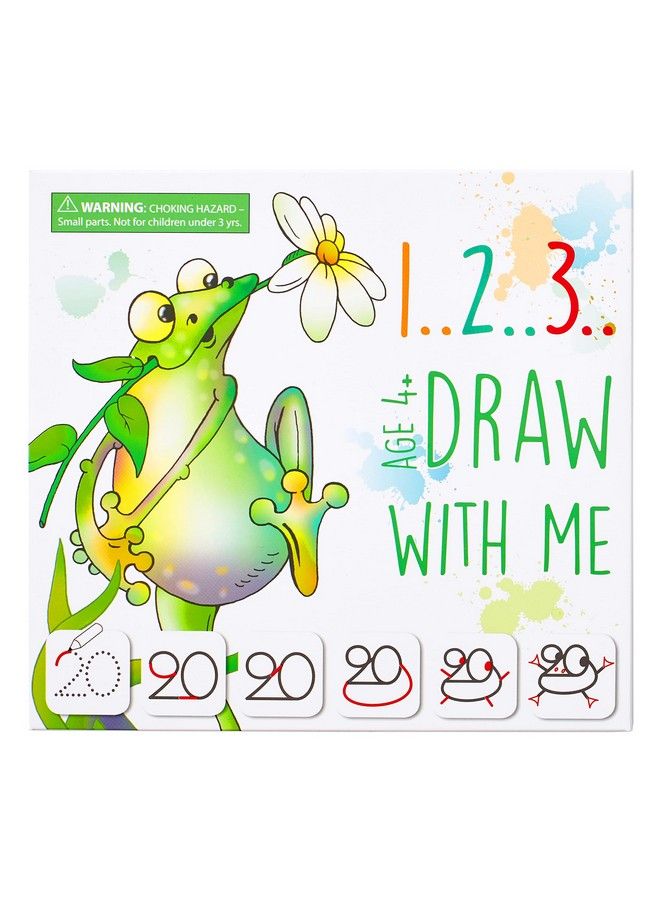 123 Draw With Me Learn How To Draw Animals Step By Step Birthday Present For Preschoolers And Kids Age 3 4 5 6 Numbers 020 - Image 1