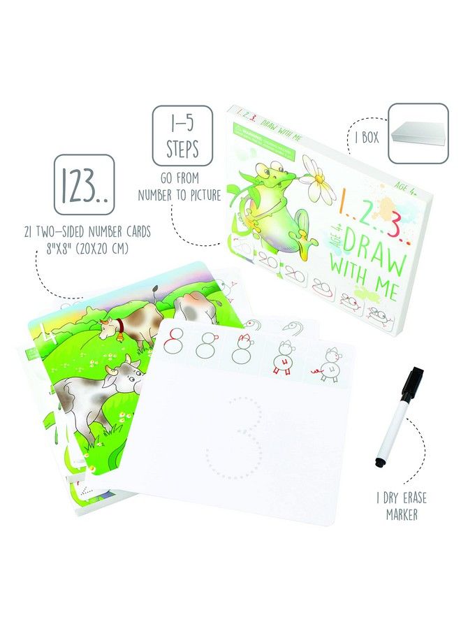 123 Draw With Me Learn How To Draw Animals Step By Step Birthday Present For Preschoolers And Kids Age 3 4 5 6 Numbers 020 - Image 5