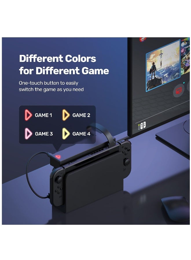 8-in-1 Game Card Reader for Nintendo Switch/Switch OLED Console and Dock, multiple Switch Games Reader, Card Storage Holder Accessories (4 Slots for Switching Games + 4 Slots for Storage)  - Image 2