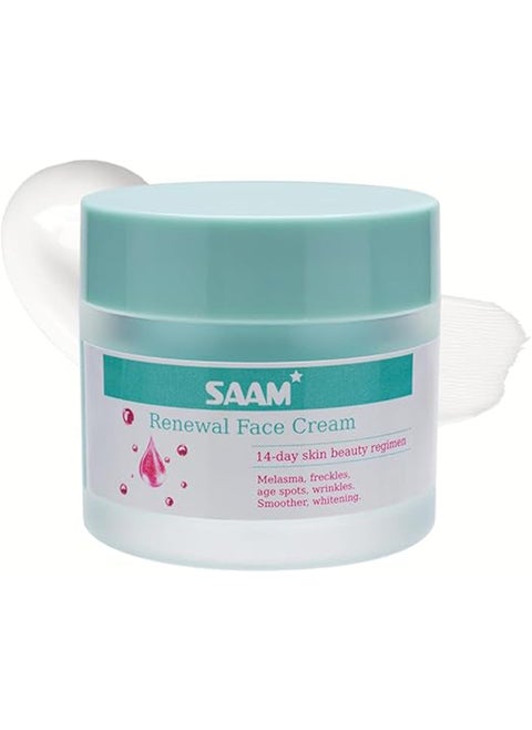 SAAM Renewal Face Cream | Melasma, Freckles, Age Spots & Dark Spots | With Alpha Arbutin and Kojic Acid | 50g