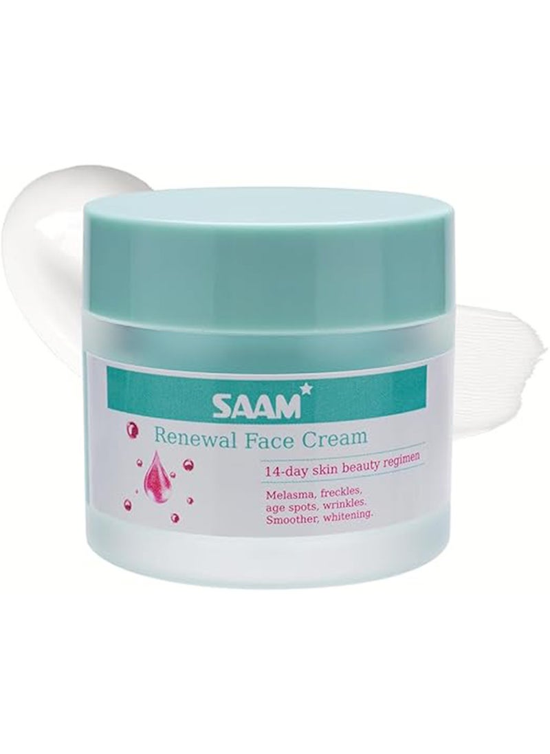 SAAM - SAAM Renewal Face Cream | Melasma, Freckles, Age Spots & Dark Spots | With Alpha Arbutin and Kojic Acid | 50g - Image 1