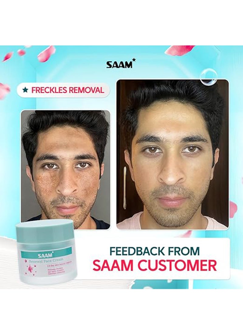 SAAM - SAAM Renewal Face Cream | Melasma, Freckles, Age Spots & Dark Spots | With Alpha Arbutin and Kojic Acid | 50g - Image 1