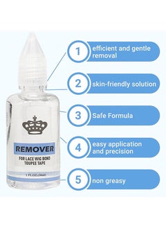 EELHOE Remover For Lace Wic Bond Toupee Tape,Tape-In Hair Extension/Wig Glue Remover 30ml  - Image 3