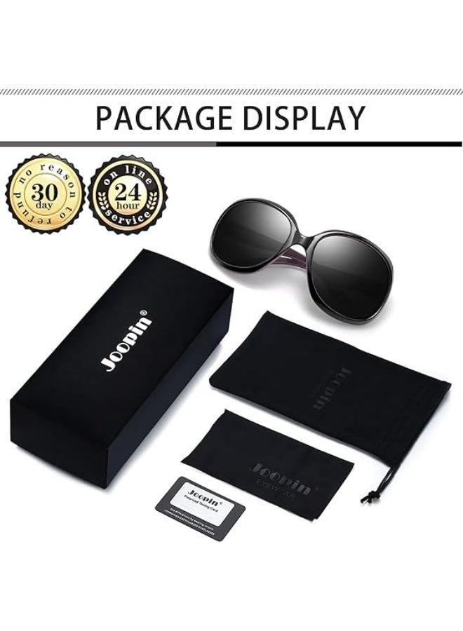 Joopin Polarized Sunglasses for Women, Ladies Big Frame Polarized Eyewear UV400 Protection - Image 2