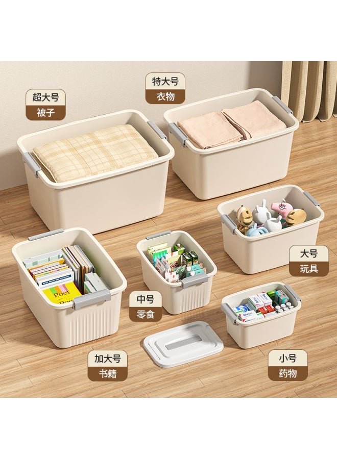 Autonomy Storage Box With Lid, Household Storage Container For Clothes, Toys, Snacks, Books, Large Capacity Plastic Organizer Bin With Handles - Image 4
