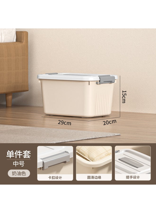 Autonomy Storage Box With Lid, Household Storage Container For Clothes, Toys, Snacks, Books, Large Capacity Plastic Organizer Bin With Handles - Image 1
