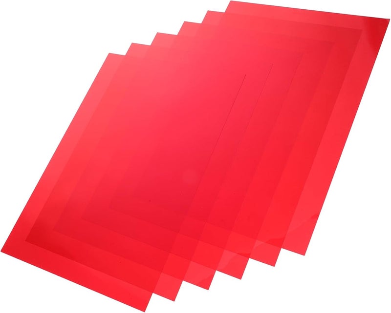 6pcs Educational Light Filters Sheets PVC Film for Reading Photography Stage Lighting - Image 1