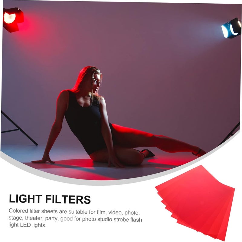 6pcs Educational Light Filters Sheets PVC Film for Reading Photography Stage Lighting - Image 3