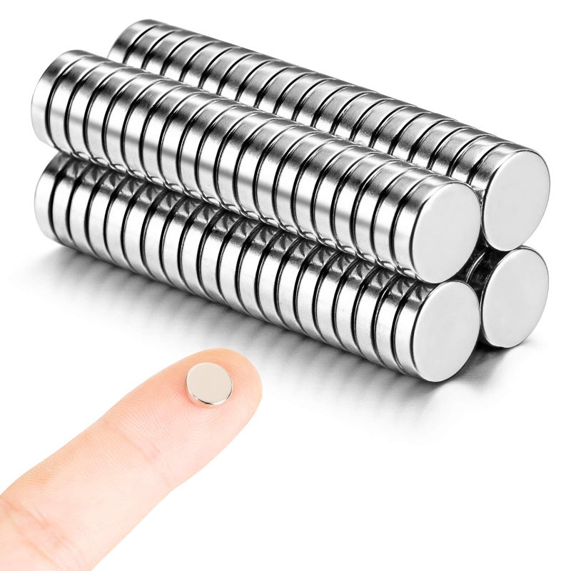 MEALOS Magnets - 80 Round Refrigerator Magnets - 8mmx2mm for Crafts - Miniatures & Paper Crafts - Includes Storage Case - Image 1
