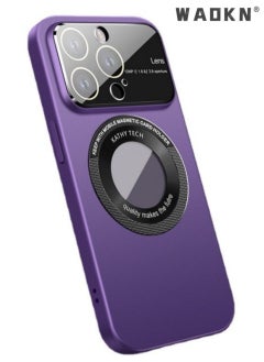 Flip Case for iPhone 15 Pro Max, Retro Matte Style Drop-proof Case, Wallet Style Bumper, Soft TPU Shockproof Case with Card Compartment,Purple