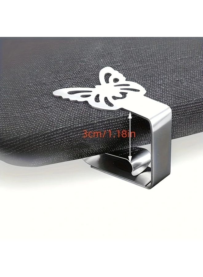 4pcs Stainless Steel Tablecloth Clips Non Slip Napkin Holders For Secure Table Settings - Image 4