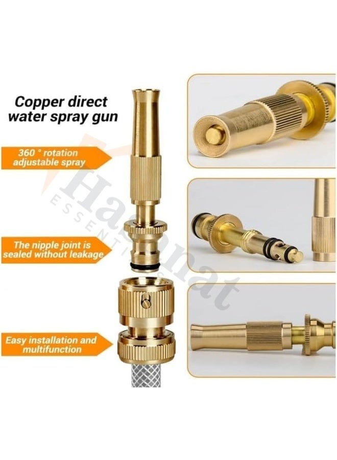 Hasanat Essentials Adjustable Water Spray Nozzle for 1/2" Hose Pipe â€“ Pressure Booster Gun for Car Wash, Gardening & Outdoor Cleaning - Image 4