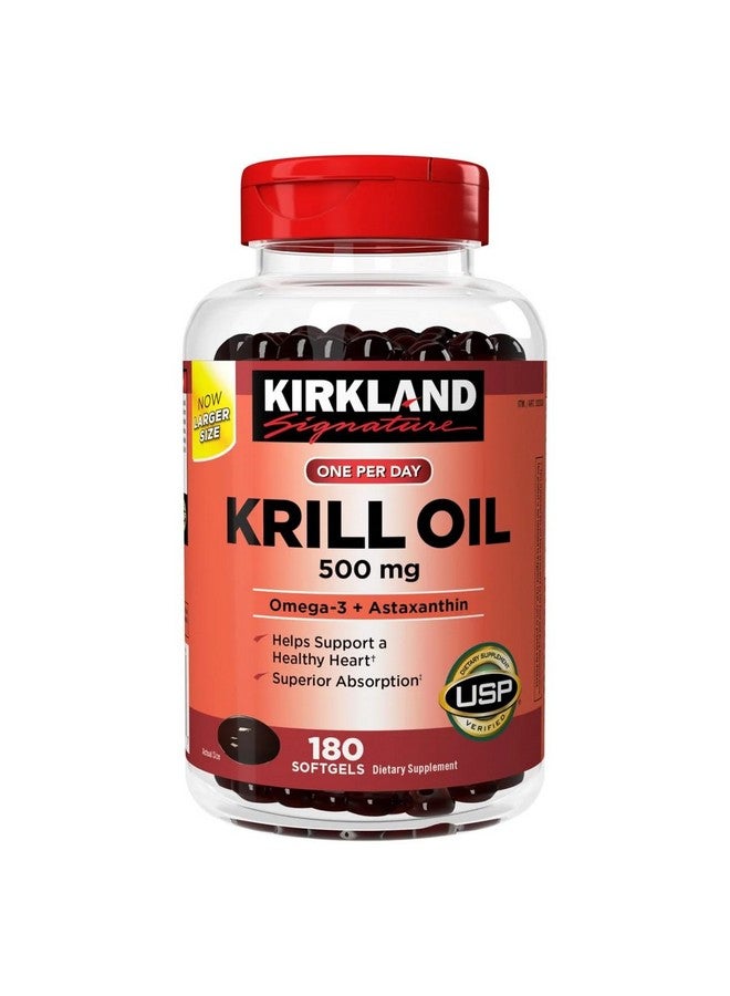 Kirkland Signature Krill Oil 500mg, 180 Softgels