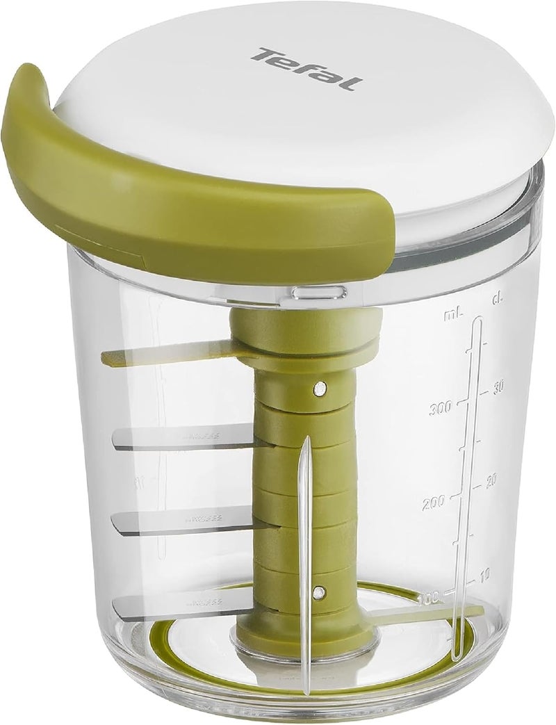 T-fal Tefal 5 Second Chopper Shaker K16441 - Manual Chopper, 450 ml, Coarse, Medium and Fine, Stainless Steel Blades, No Electricity, Non-Slip Base and Easy to Clean - Image 1