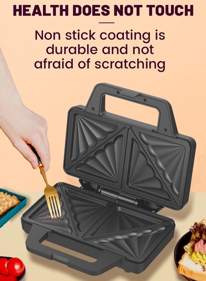 DSP Electric Sandwich Maker with Non-Stick Plates, Automatic Temperature Control & Indicator Lights, Cool Touch Handle, Easy to Clean and Store, Perfect for Cooking Breakfast, Grilled Cheese and Snacks,KC1199,Black/Silver - Image 5