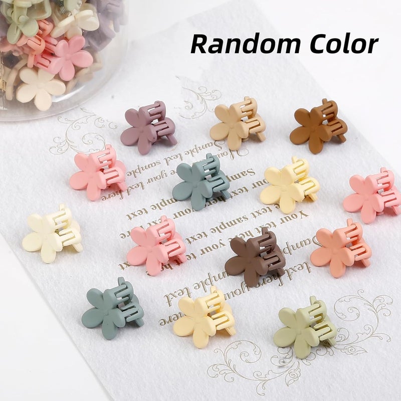 100 Pcs Colorful Mini Flower Clips, Baby Mini Claw Clips, Cute Jaw Pins and Barrettes, Accessories for Women Girls Kids Teens (Random Color) - Image 3