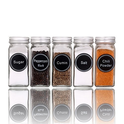 SWOMMOLY 771 Printed Spice Jar Labels with Extra Write-on Labels, Pantry Stickers and Chalk Marker Pen. Chalkboard and Transparent Set - Image 3