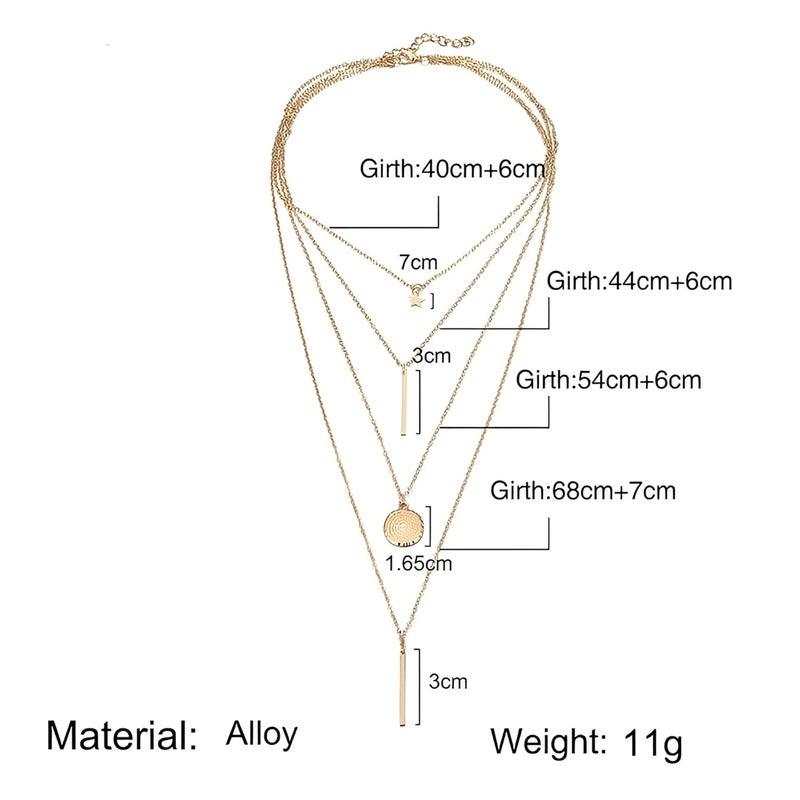 KERETY Store Layered Necklace for Women – Minimal Gold Chains, Stylish Double Layer Chain Jewelry, Trendy Western Neckpieces & Pendant Set - Image 3
