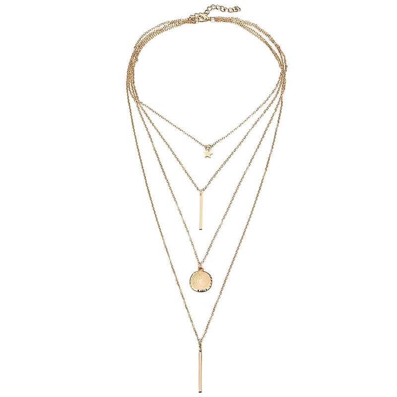 KERETY Store Layered Necklace for Women – Minimal Gold Chains, Stylish Double Layer Chain Jewelry, Trendy Western Neckpieces & Pendant Set - Image 1