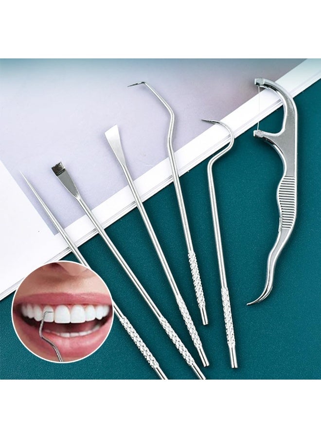 Joudi Stainless Steel Toothpick Set, Reusable Portable Metal Toothpick with Holder, Multipurpose Dental Picks for Teeth Cleaning Dental Tools for Traveling, Picnic, Camping. (7PCS) - Image 4