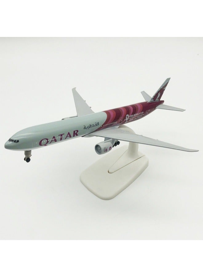 20cm Alloy Aircraft Display Model 1:200 Scale Qatar World Cup B777 Aircraft Collection Model Ornaments - Image 3