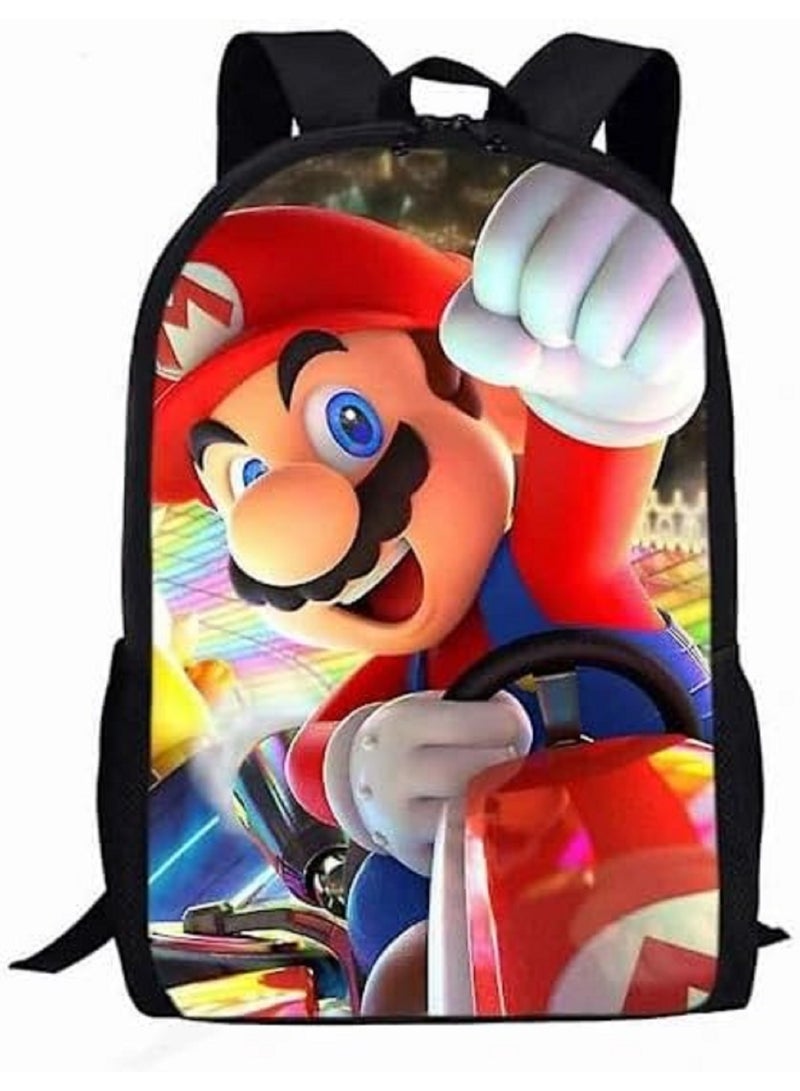 ALCOACH Super Mario Inspired 3-Piece School Bag Set for Boys Girls Crossbody Strap Backpack Super Mario Pencil Case for Kids - Image 4