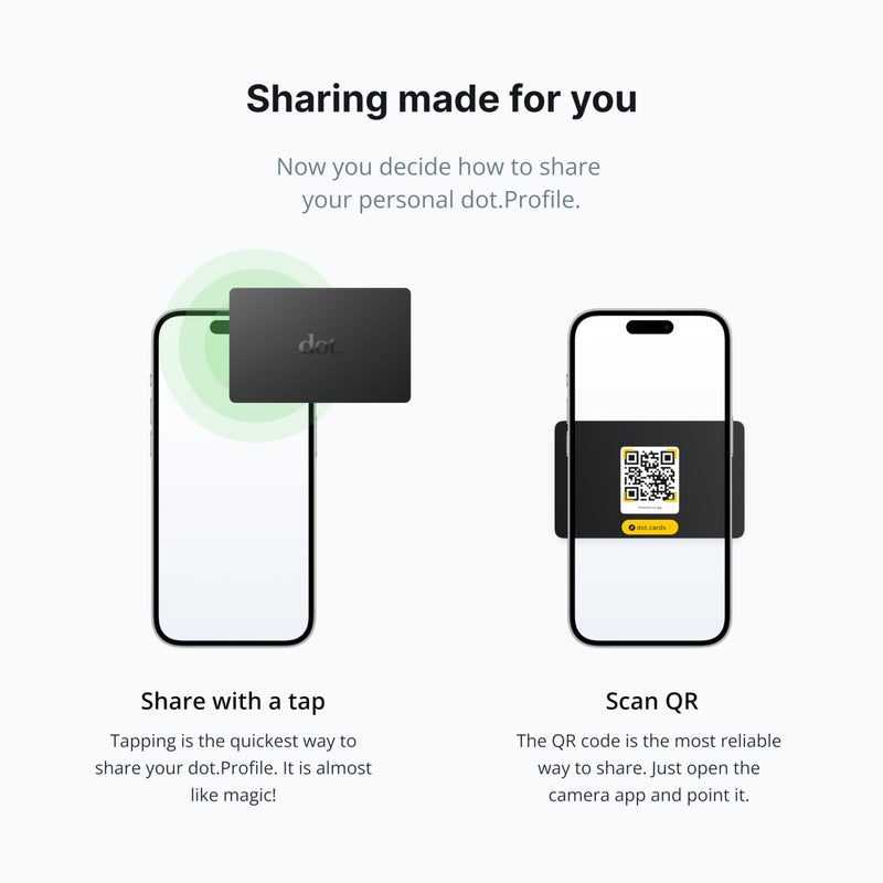 dot. Card - Digital Business Card - Tap Compatible with iPhone & Android (Black) - Image 5