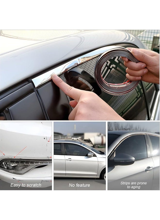 ZCM-HAPPY 3D Self-Adhesive PVC Trim High Gloss Waterproof Decorative Strip for Wall and Automotive, 2.8m Length, 2mm Thickness  - Image 5