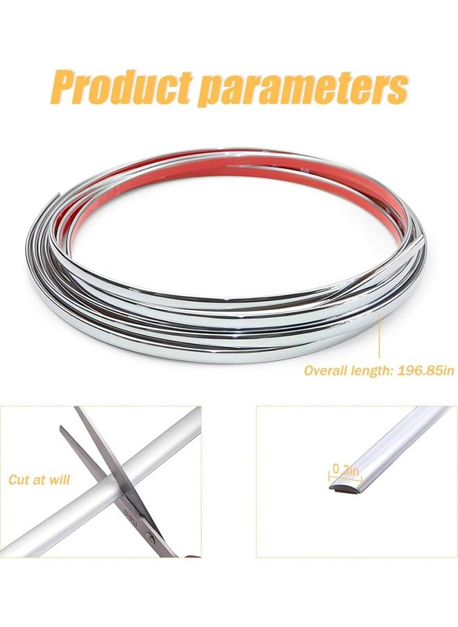 ZCM-HAPPY 3D Self-Adhesive PVC Trim High Gloss Waterproof Decorative Strip for Wall and Automotive, 2.8m Length, 2mm Thickness  - Image 2
