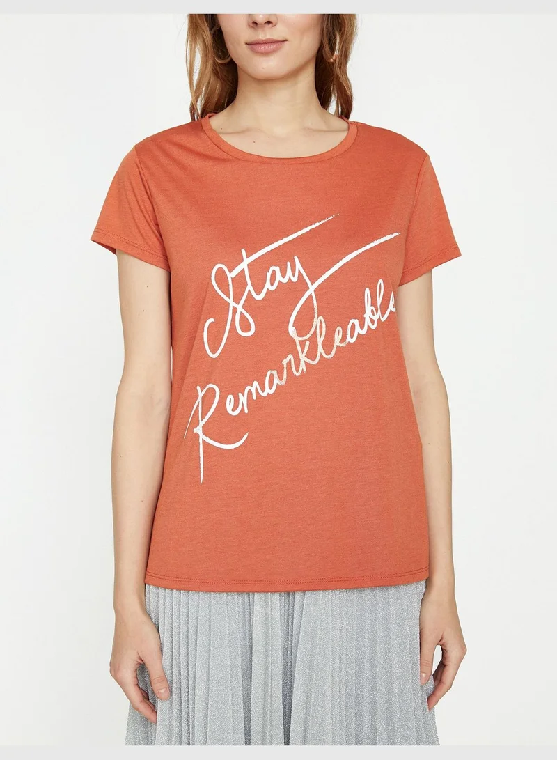 KOTON Letter Printed T-Shirt