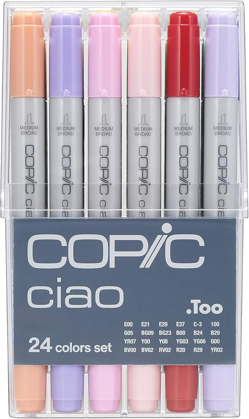 Copic Ciao 24-Piece Marker Set - Vibrant Alcohol-Based Art Markers - Image 1