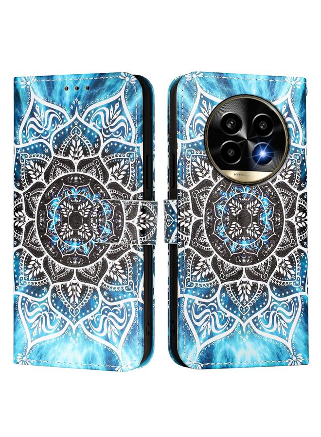 اس-توب جراب لهاتف Realme 13 Pro 5G / 13 Pro+ 5G، مصنوع من الجلد المنسوج البسيط بنمط رسم ملون - Image 2