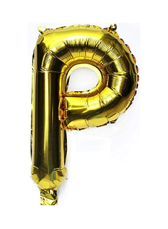 NIBEMINENT Shining Chic Style Alphabet Letter Balloons Aluminum Hanging Foil Film Balloon Mylar Air Cannot Float P 16inch 