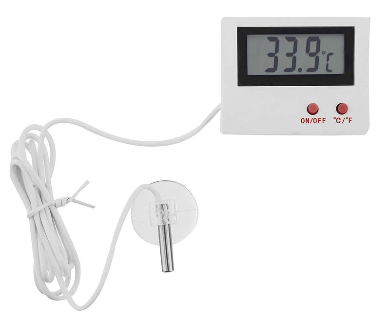 Aquarium Thermometer Fish Tank Hygrometer LCD Screen Digital Temperature Tester Refrigerator, Cold S