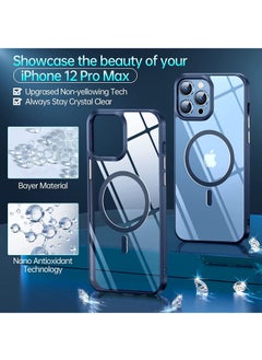 Built in Magnets Compatible with MagSafe Clear Hard PC Back Cover Soft TPU Frame Shockproof Protective Slim Bumper Case for iPhone 12 Pro Max_Blue - pzsku/Z7FE84B81E41EF658FB5EZ/45/_/1676649516/bfecf0b8-340e-47e6-b93d-190ba3d66e8d