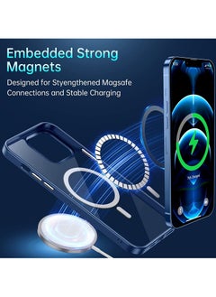 Built in Magnets Compatible with MagSafe Clear Hard PC Back Cover Soft TPU Frame Shockproof Protective Slim Bumper Case for iPhone 12 Pro Max_Blue - pzsku/Z7FE84B81E41EF658FB5EZ/45/_/1676649516/efd1d00a-1d5f-4db2-b11c-c3f801665d74