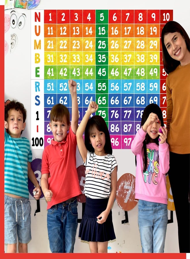 Gethelud Number Line Bulletin Board Set, 1 to 100 Colorful Number Line Classroom Decoration Bulletin Board Border School Wall Door Class Decoration Supplies for Classroom, Teacher Office (Poster Tube Package) - Image 5