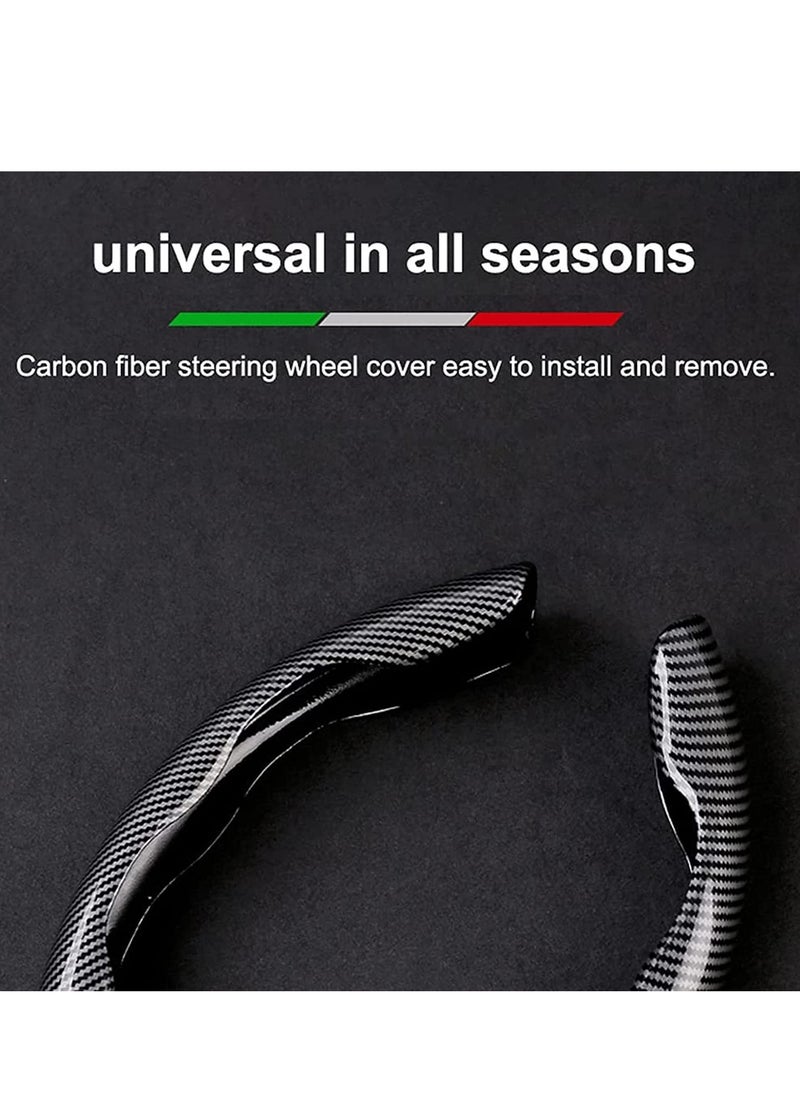 Captaintech Car Steering Wheel Cover Carbon Fiber Universal Automobile Interior Accessories Sport Non Slip Protector For Diameter  - Image 2