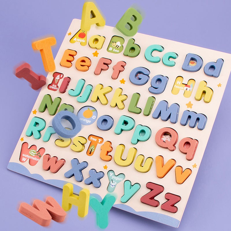 Children'S Puzzle Uppercase Lowercase Letters Cognitive Matching Jigsaw Puzzle Jigsaw Puzzle Jigsaw Puzzle - Image 3