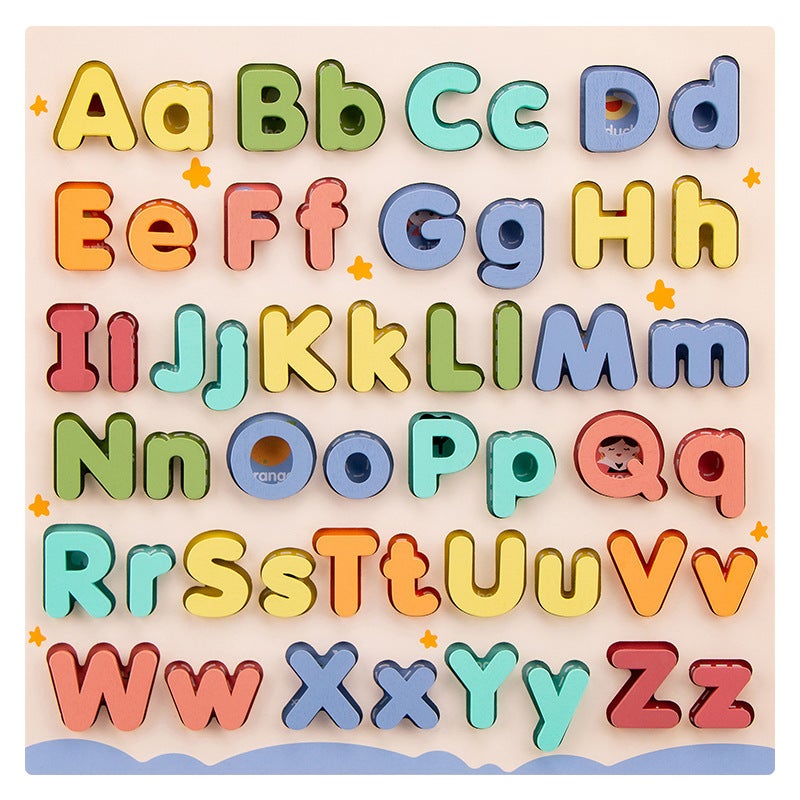 Children'S Puzzle Uppercase Lowercase Letters Cognitive Matching Jigsaw Puzzle Jigsaw Puzzle Jigsaw Puzzle - Image 1