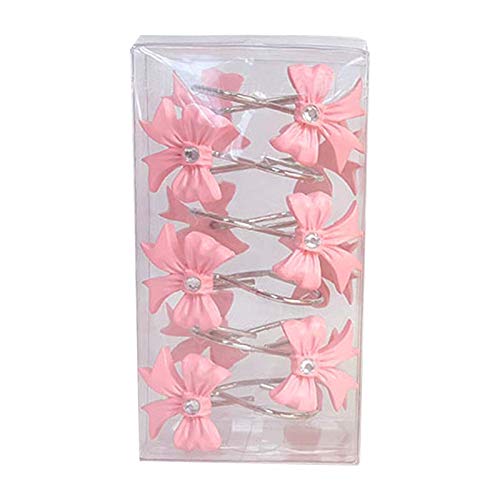 Gracelife 12PCS Decorative Shower Curtain Hooks, Pink Bow Knot Resin Curtain Hooks Shower Rings for Bathroom Baby Room Nursery Art Decors (Bow Knot) - Image 5