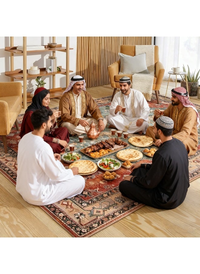 Dida-cosmos Area Rugs Living Room Large Rugs for Living Room Non Slip Boho Rug Washable Rugs for Bedroom Short Pile Living Room Rug Non Shedding Floor Carpets for Living Room (200 * 300cm) - Image 3