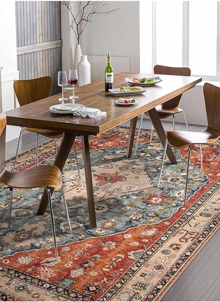 dida-cosmos - Dida-cosmos Area Rugs Living Room Large Rugs for Living Room Non Slip Boho Rug Washable Rugs for Bedroom Short Pile Living Room Rug Non Shedding Floor Carpets for Living Room (200 * 300cm) - Image 1