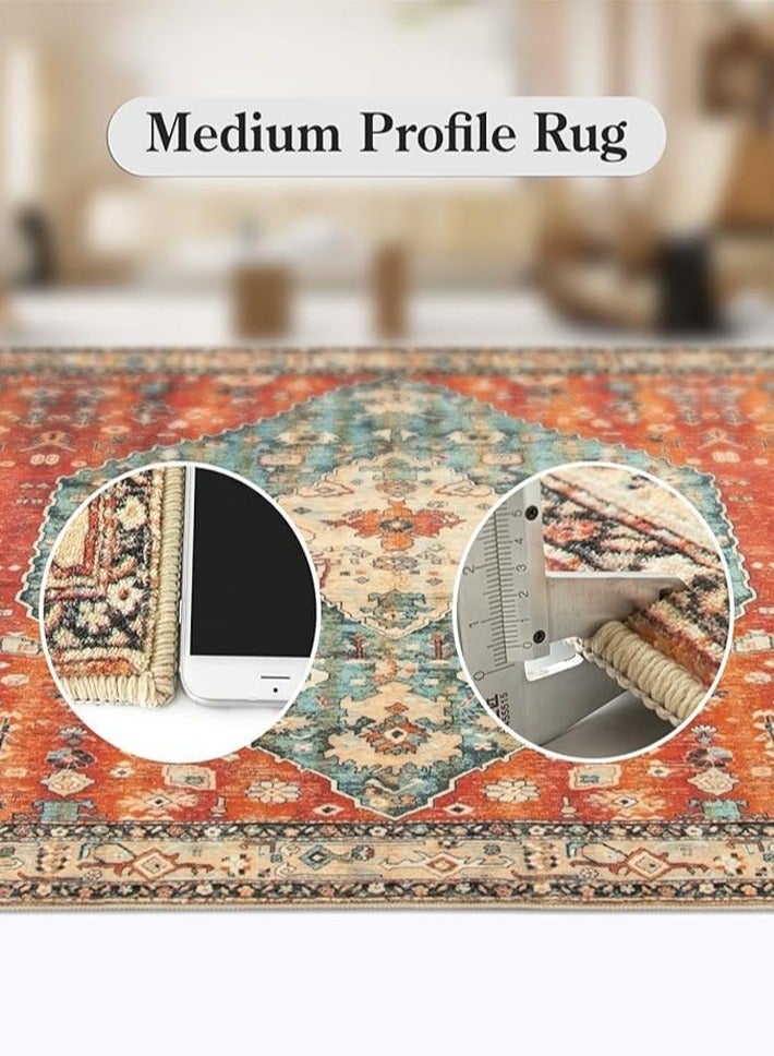 Dida-cosmos Area Rugs Living Room Large Rugs for Living Room Non Slip Boho Rug Washable Rugs for Bedroom Short Pile Living Room Rug Non Shedding Floor Carpets for Living Room (200 * 300cm) - Image 5