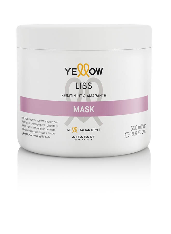 يلو لييس ماسك بالكيراتين وزيت الأمارانث للعناية بالشعر المموج والناعم والمعالج بالفرد 500 مل - Image 1