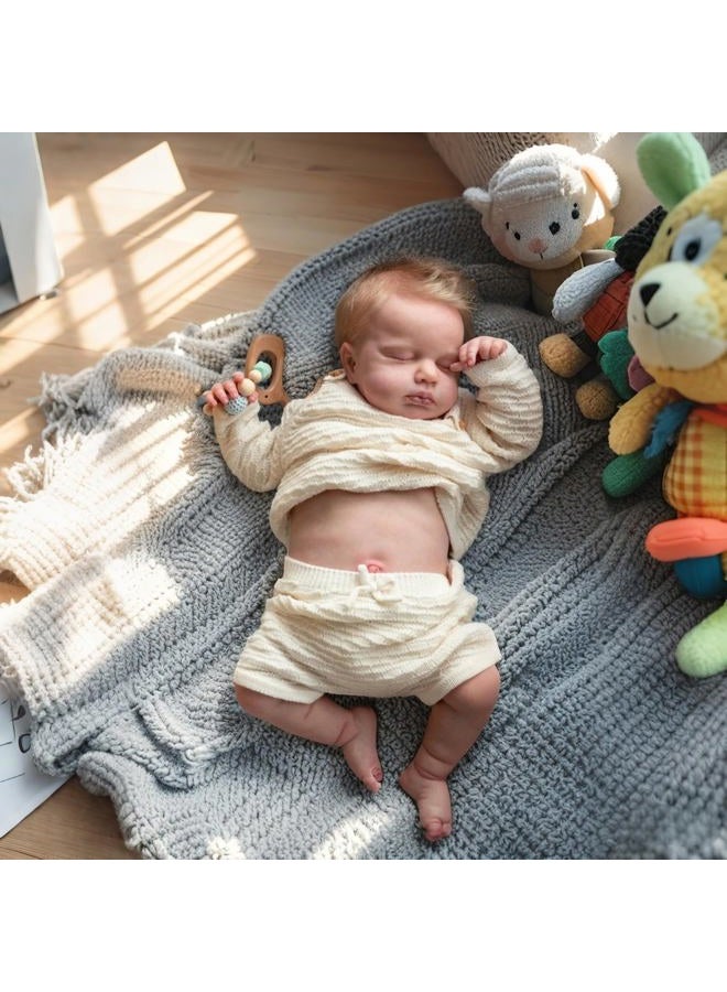 iCradle Reborn Realistic Newborn Baby Dolls, 20 inch Silicone Real Toddler Vinyl Sleeping Boy with Blonde Hair Washable Lifelike Xmas Birthday Gift for Kids Age 3+ - Image 3