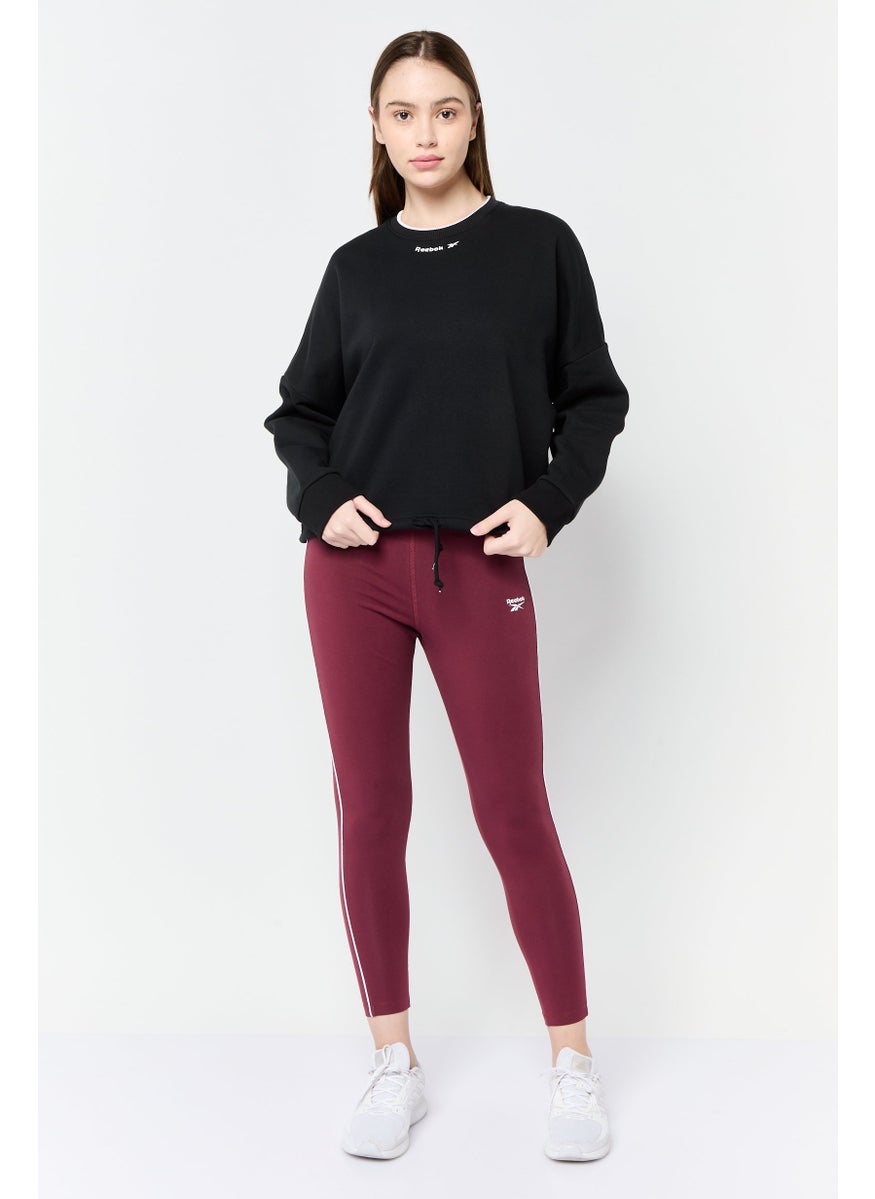 Reebok Women Sportswear Fit Long Sleeve Outdoor Sweatshirt, Black  - Image 2