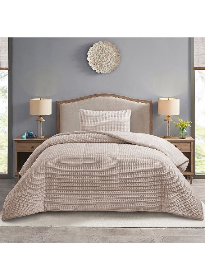Home Box Bern Milo 2-Piece Embossed Flannel Twin Comforter Set 220 x 150 cm  - Image 4