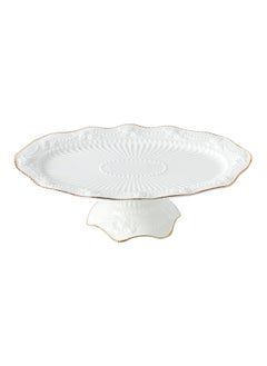 Life Smile LIFE SMILE Durable Cake Stand High Foot Cake Tray Dessert Stand White Pedestal Stand Cupcakes Fruit Snacks Pastry Rack Home Decor  - Image 1