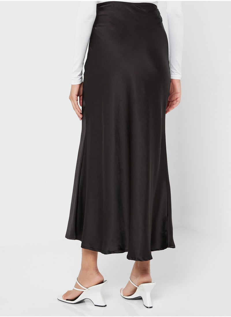 Ginger Satin Bias Maxi Skirt  - Image 3